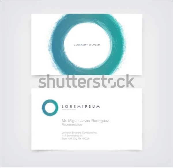 Abstract Circle Business Card Mockups