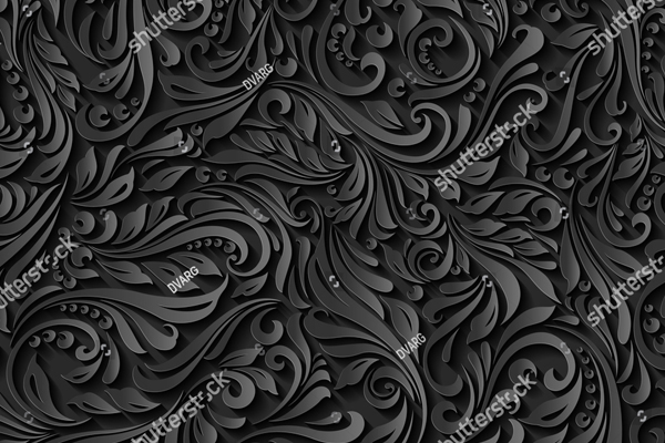 Abstract Dark Floral Pattern