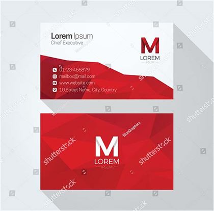 Abstract Polygonal Background Business Card Template