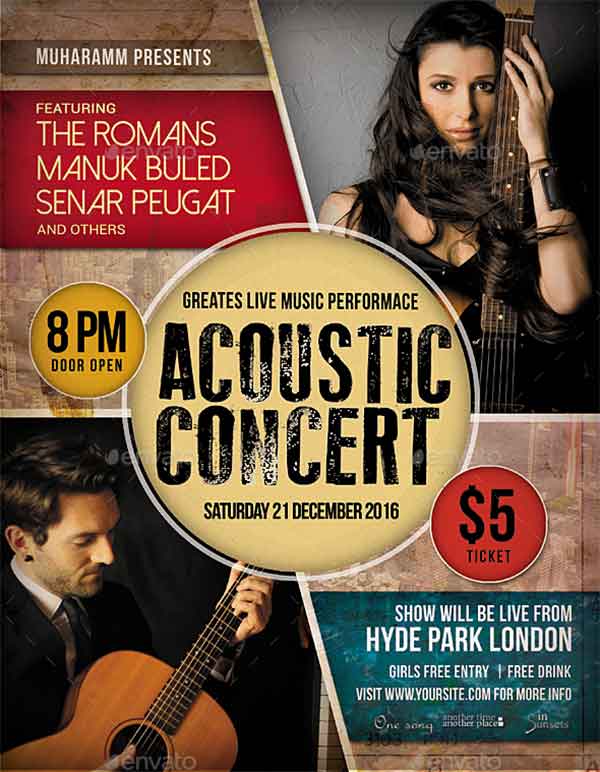 Acoustic Concert Flyer & Poster