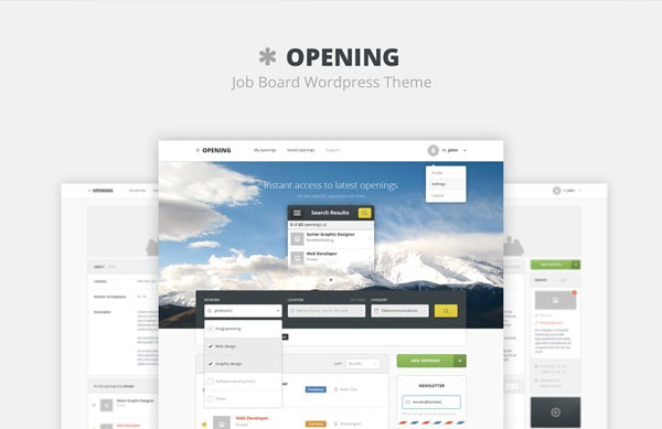 Adninistration Job Board Wordpress Theme 