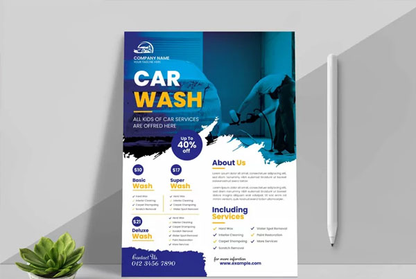 Advertising Car Wash Poster Template