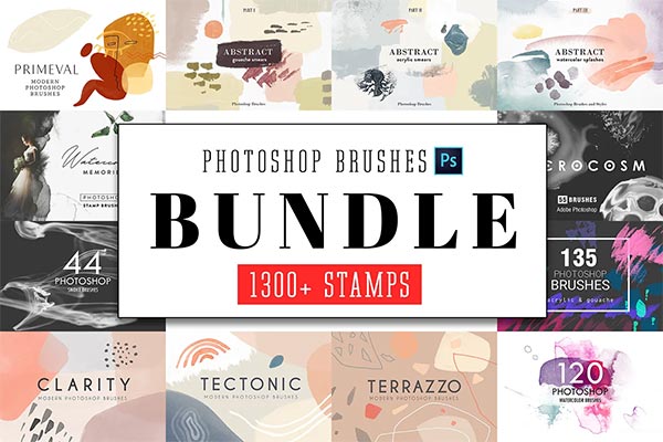 All Photoshop Stamp Brushes Bundle