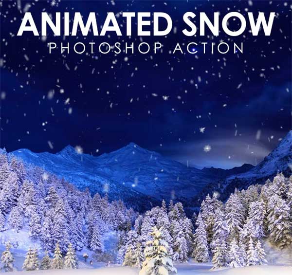 Animated Blizzard Photoshop Action