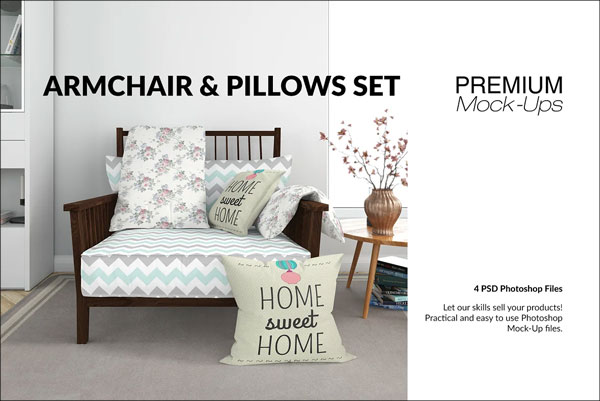 Armchair & Pillows Set