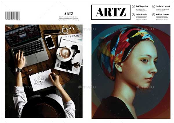 Art Magazine Template Design
