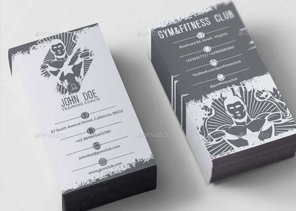 Attractive Fitness Business Cards