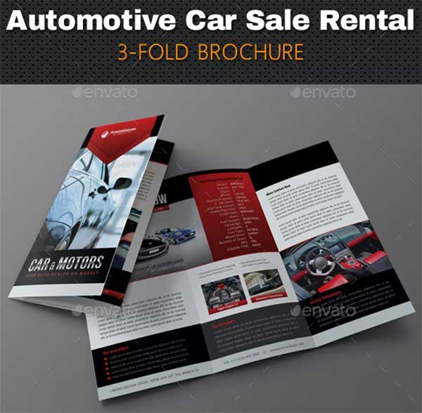 Automotive Car Rental 3-Fold Brochure