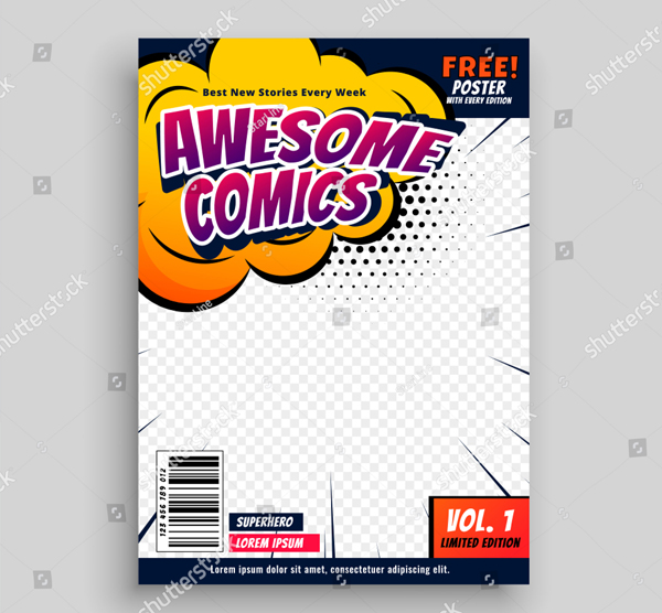 Awesome Comic Book Cover Page Design Template