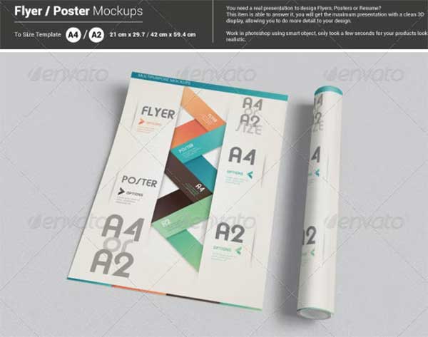 Awesome Folded Flyers Mockups Template