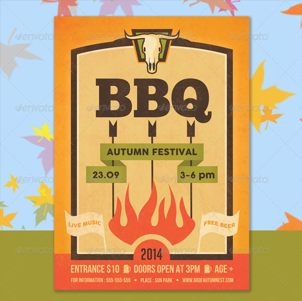 Barbecue Hipster Flyer Template