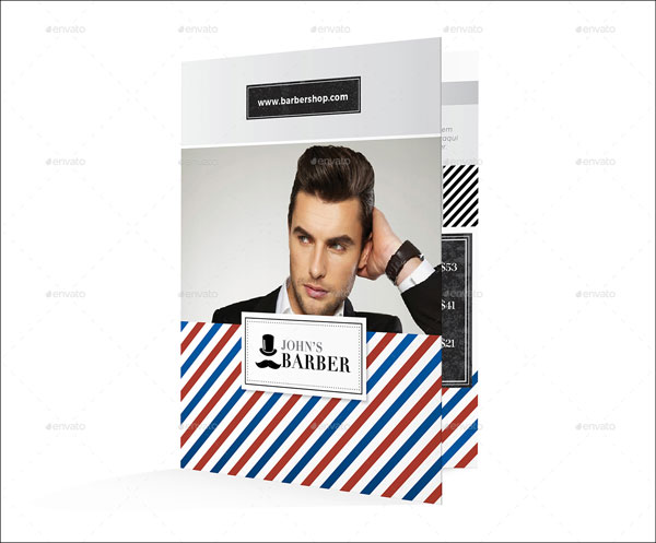 Barber Shop Bifold / Halffold Brochure