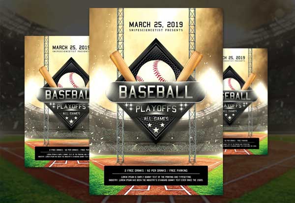 Baseball Game MLB Flyer Template
