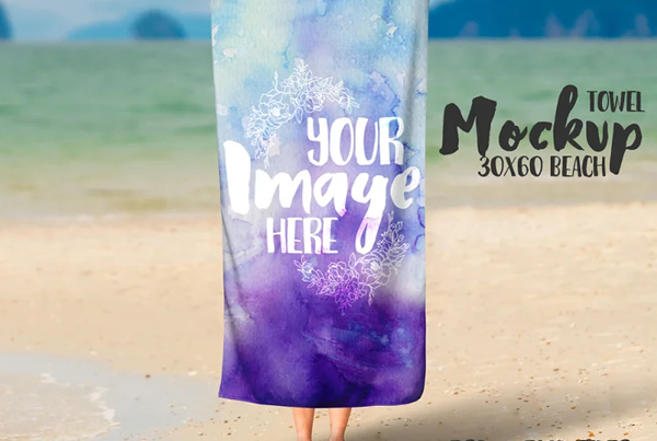 Beach Towel Mockup Design