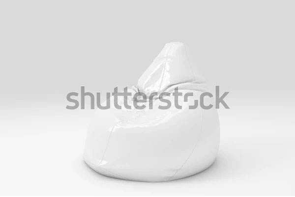 Bean Bag Chair White Render Mockup
