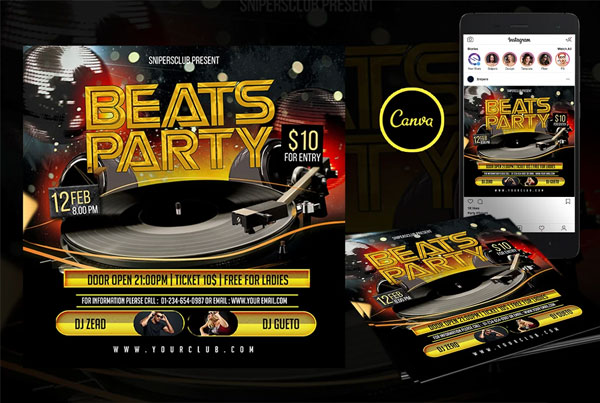 Beats Party Instagram Banners