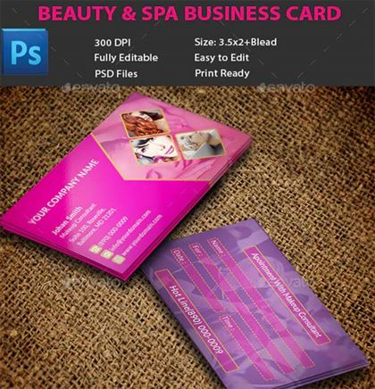 Beauty & Spa Business Card Template