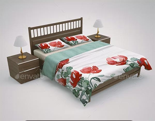 Bed Linen & Bedding Sets Mockup