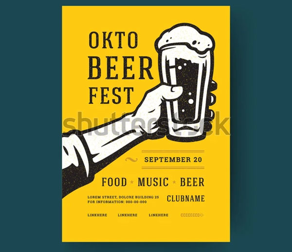 Beer Festival Celebration Flyer Template