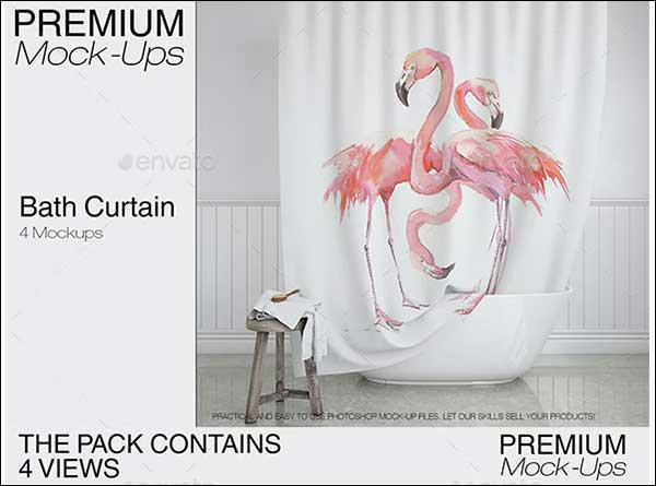 Best Bath Curtain Mockup