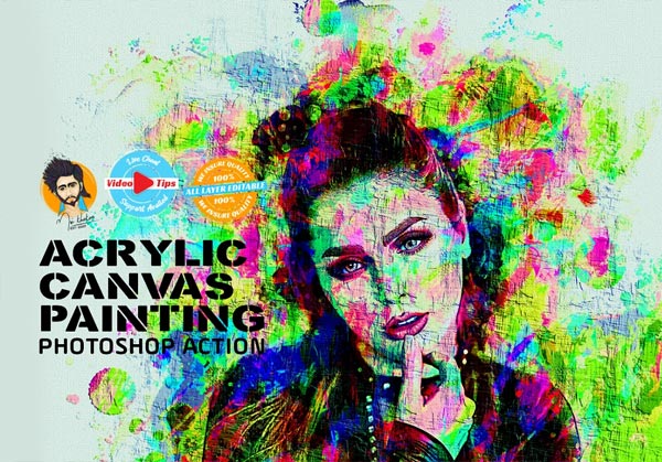 Best Canvas Painting Photoshop Actions