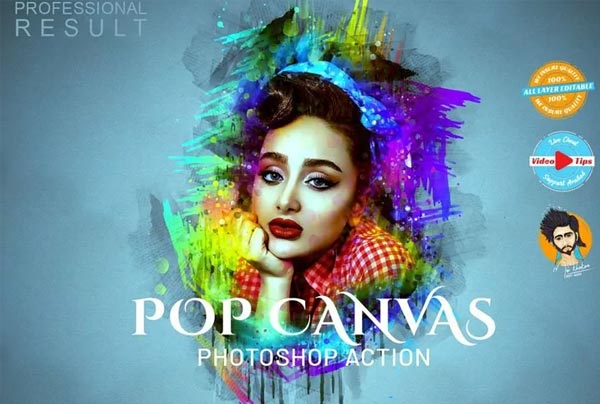 Best Pop Canvas Photoshop Action