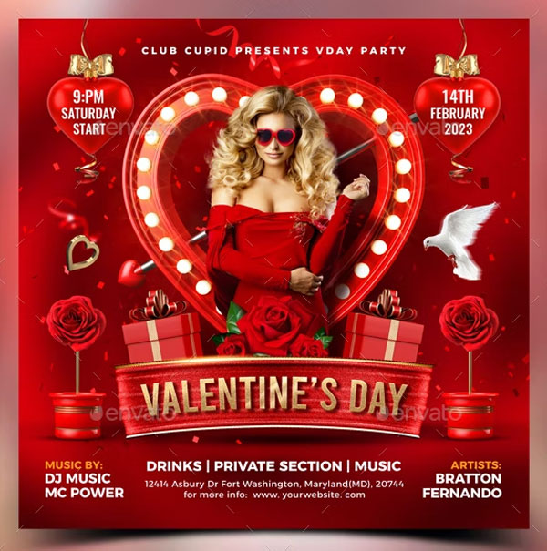 Best Valentines Flyer Template Design