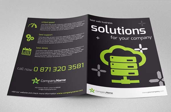 Bi-fold Web Solutions Brochure Template