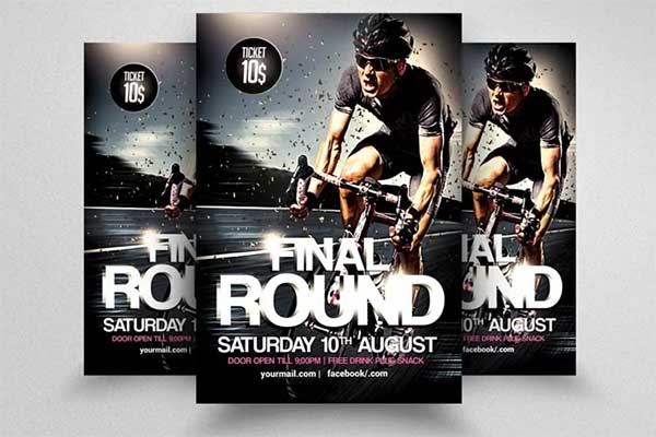 Bicycle Racing Night Flyer Template