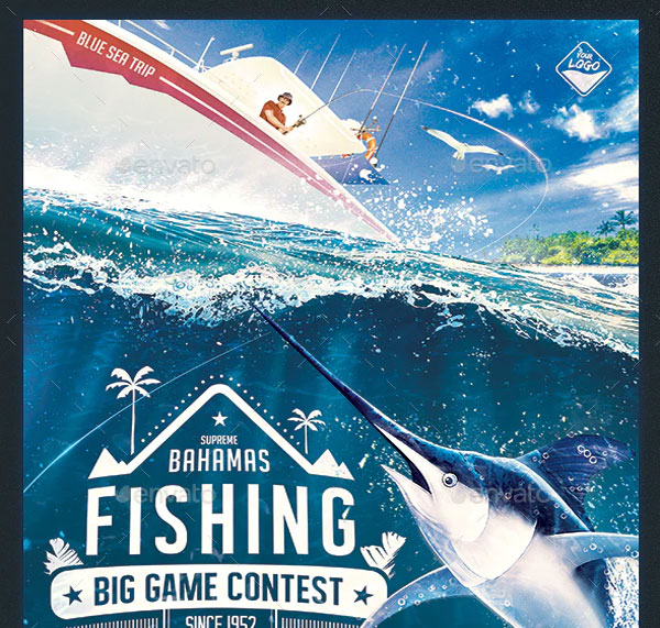 Big Game Fishing Flyer Template