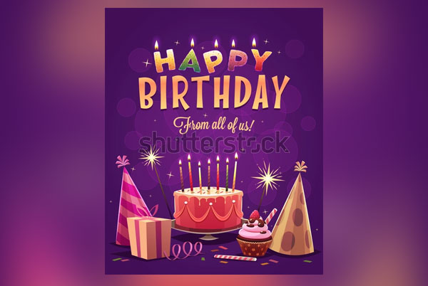 Birthday Party Greeting Card Template