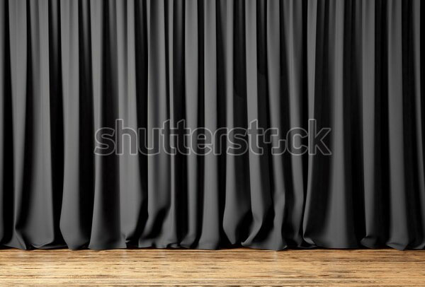 Black Curtain Mockup