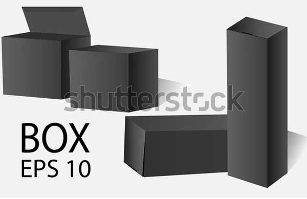 Black Packaging Box Mockup Design
