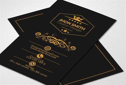 Black Creative Manager Business Card Design Template