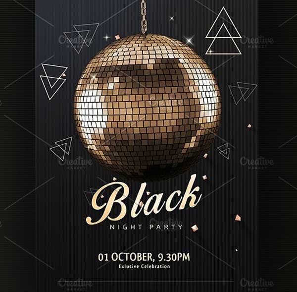 Black NightClub Party Flyer Template