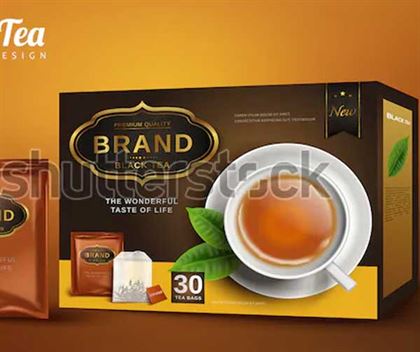 Black Tea Box Package Design Templates