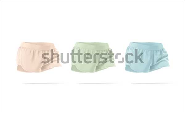 Blank Colored Women Boxer Shorts Mockup