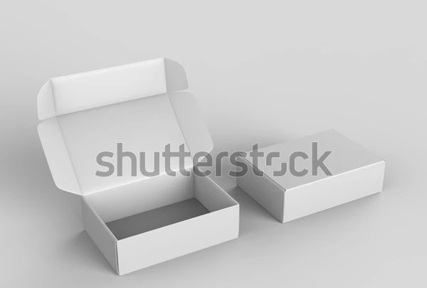 Blank Mailer Cardboard Box Mockup