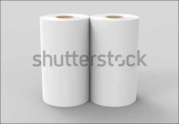 Blank Soft Toilet Paper Roll Mockup