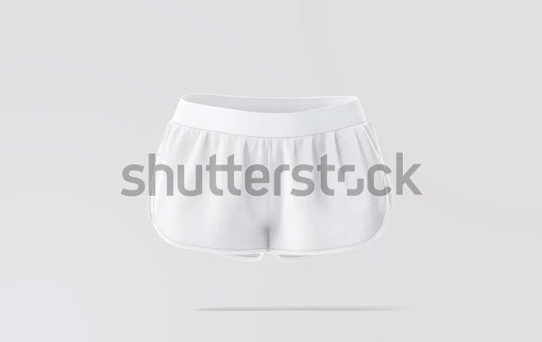 Blank White Women Boxer Shorts Mockup