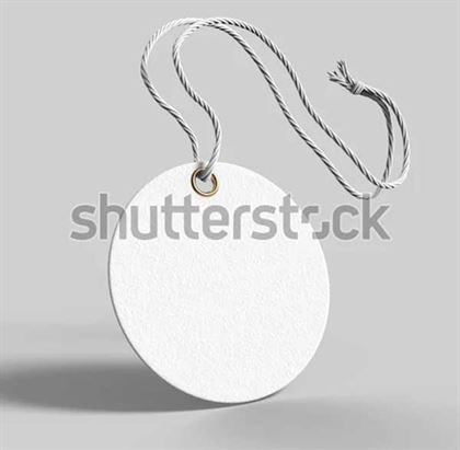 Blank tag tied with string Mockups