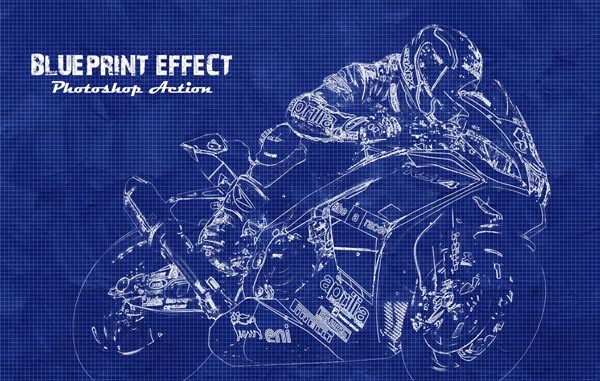 Blueprint Effect Photoshop Action