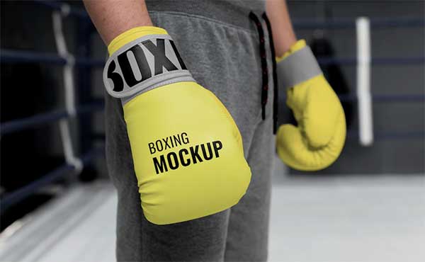 Boxing Gloves Mock-up Free Psd