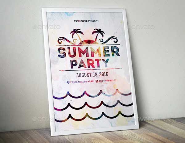 Bright Summer Party Flyer Template