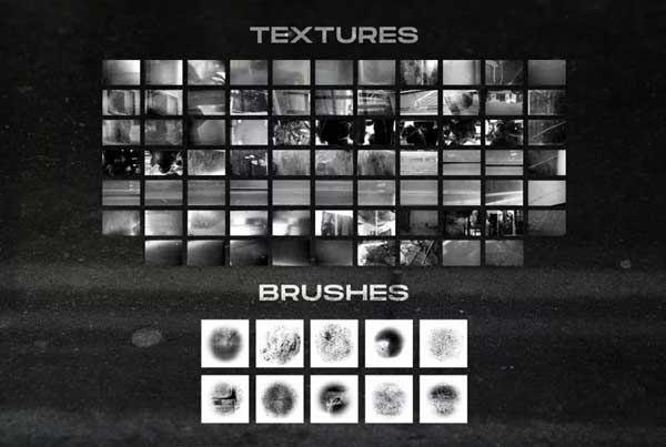 Broken and Dirty Glass Textures Brushes