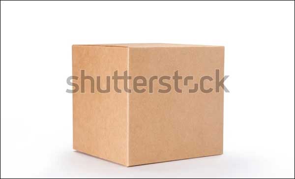 Brown Cardboard Box Mockup