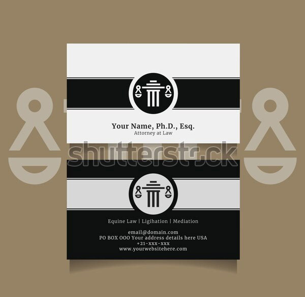 Business Card for Attorney Lawyer Template