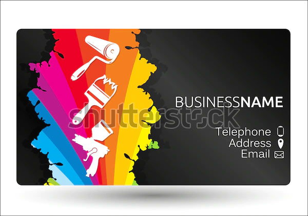 Business Card for Painting Template
