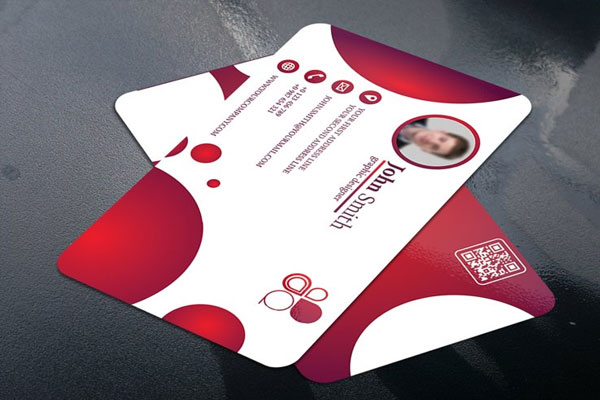 Business Card with Circle touch Mockup