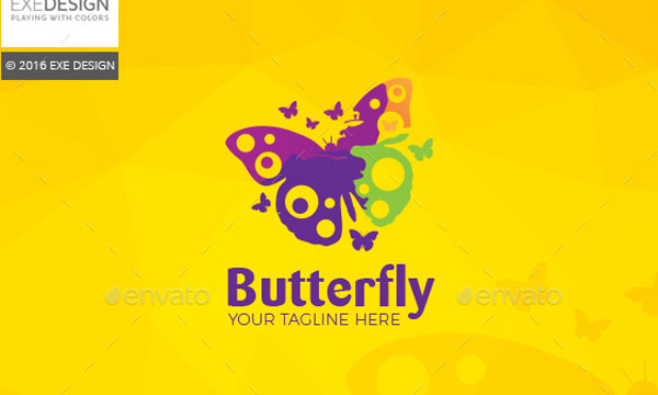 Butterfly PSD Logo Design